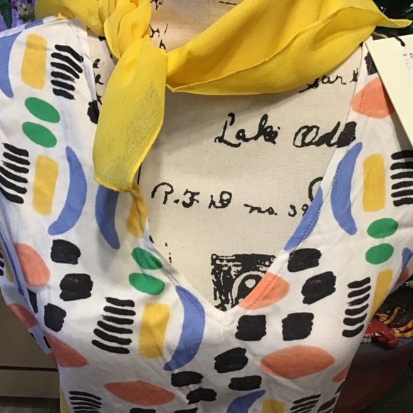 NWT Anthropologie PEPALOVES Watercolor Funky Print Dress - Picture 2 of 6